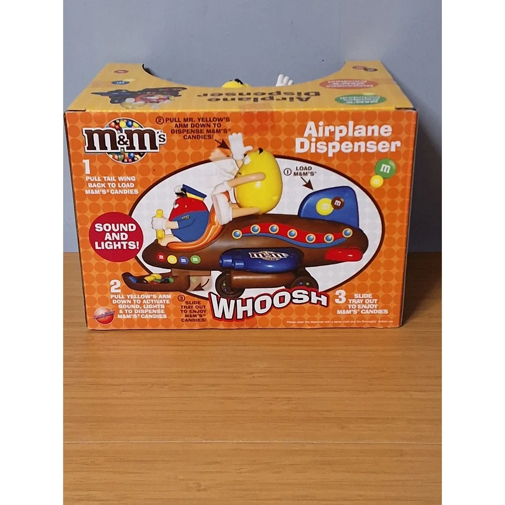 M&M's Airplane Dispenser Red and Yellow Characters Sound and Lights 2012 New